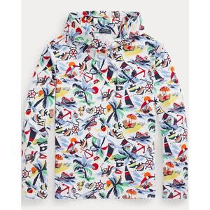 Ralph Lauren Polo Bear Fun in the Sun Jersey Hooded Long Sleeve Shirt
